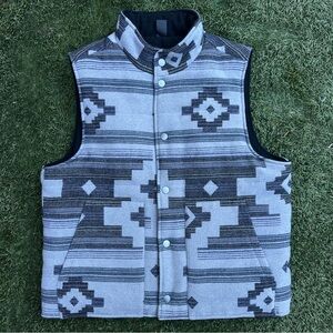 Cody James Mens Suns Reversible Woolish Puffer Vest Aztec South Western Cowboy L